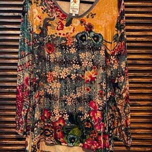 Johnny Was Velvet Floral Women's Tunic